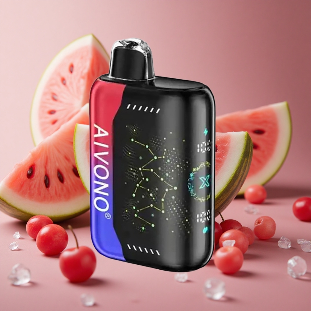 Aivono Aim Boom 25000 Puffs Iced Watermelon Cherry 28ml E-Liquid Capacity 650mAh Battery New Zealand wholesale suppliers