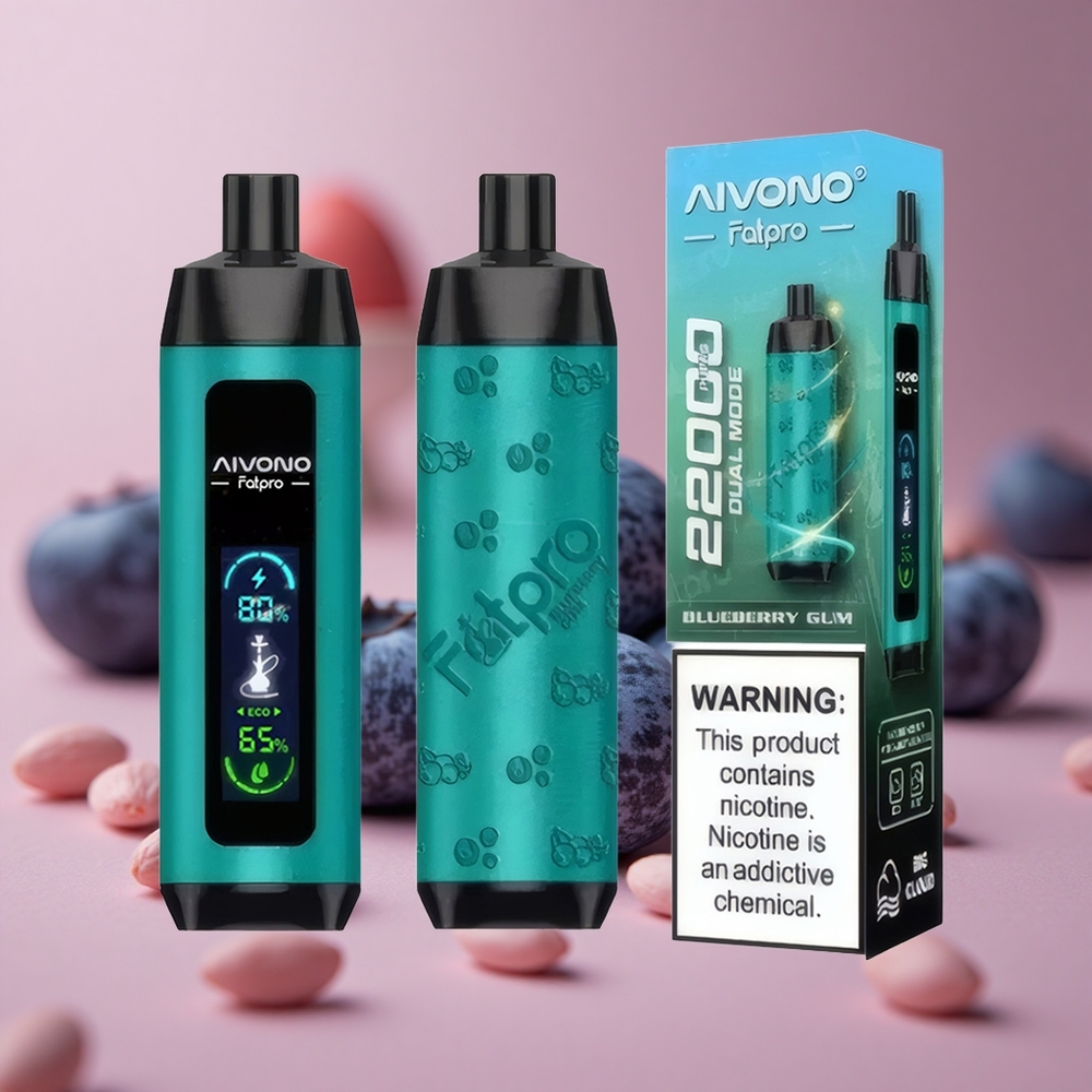 Aivono Aim Fatpro 22000 Puffs 28ml Blueberry Gun Eco/Boost Dual Modes New Zealand wholesale suppliers