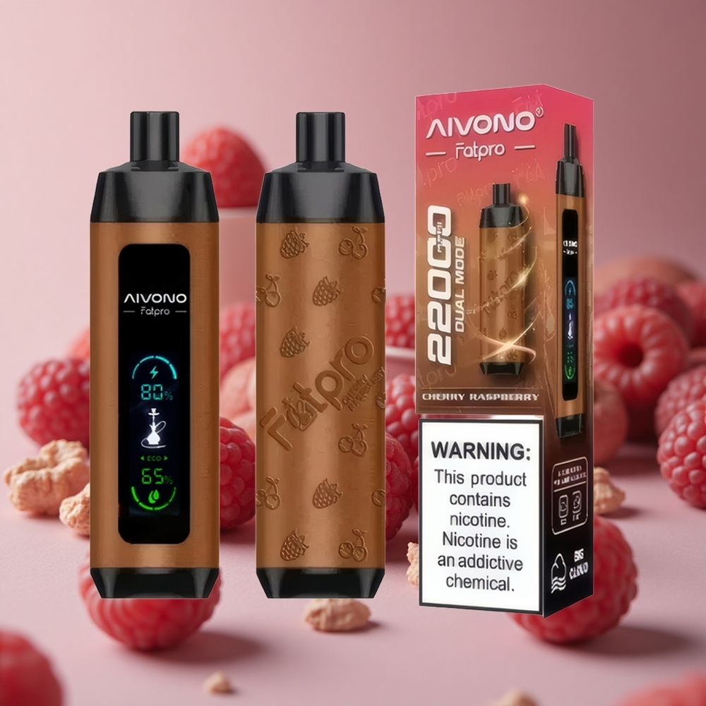 Aivono Aim Fatpro 22000 Puffs Cherry Raspberry 28ml E-liquid 600mAh Rechargeable New Zealand wholesale suppliers