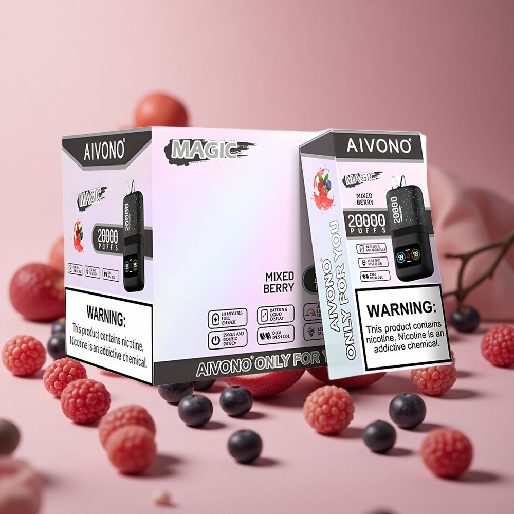 Aivono Aim Magic 20000 Puffs Dual Mesh Coils 26ml E-liquid Mixed Berry New Zealand wholesale suppliers