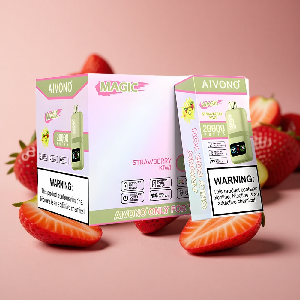 Aivono Aim Magic 20000 Puffs Dual Mesh Coils Type-C Rechargeable Strawberry Kiwi New Zealand wholesale suppliers