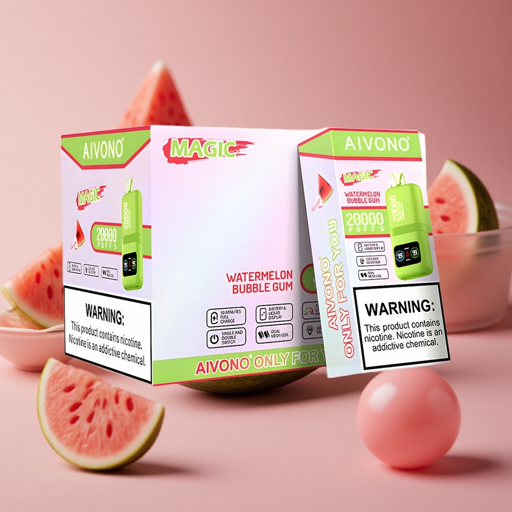 Aivono Aim Magic 20000 Puffs Dual Mesh Coils Type-C Rechargeable Watermelon Bubble Gum New Zealand wholesale suppliers