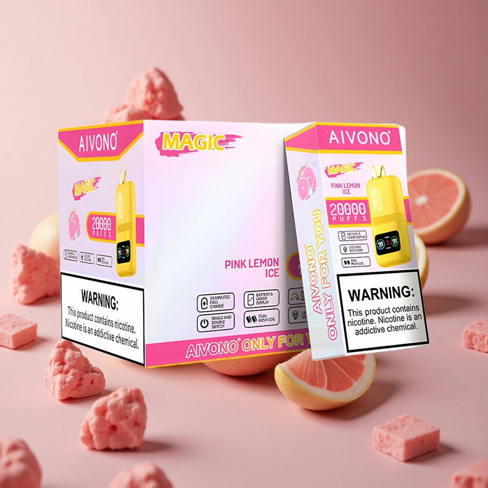 Aivono Aim Magic 20000 Puffs Pink Lemon Ice Dual Mesh Coils Type-C Rechargeable New Zealand wholesale suppliers