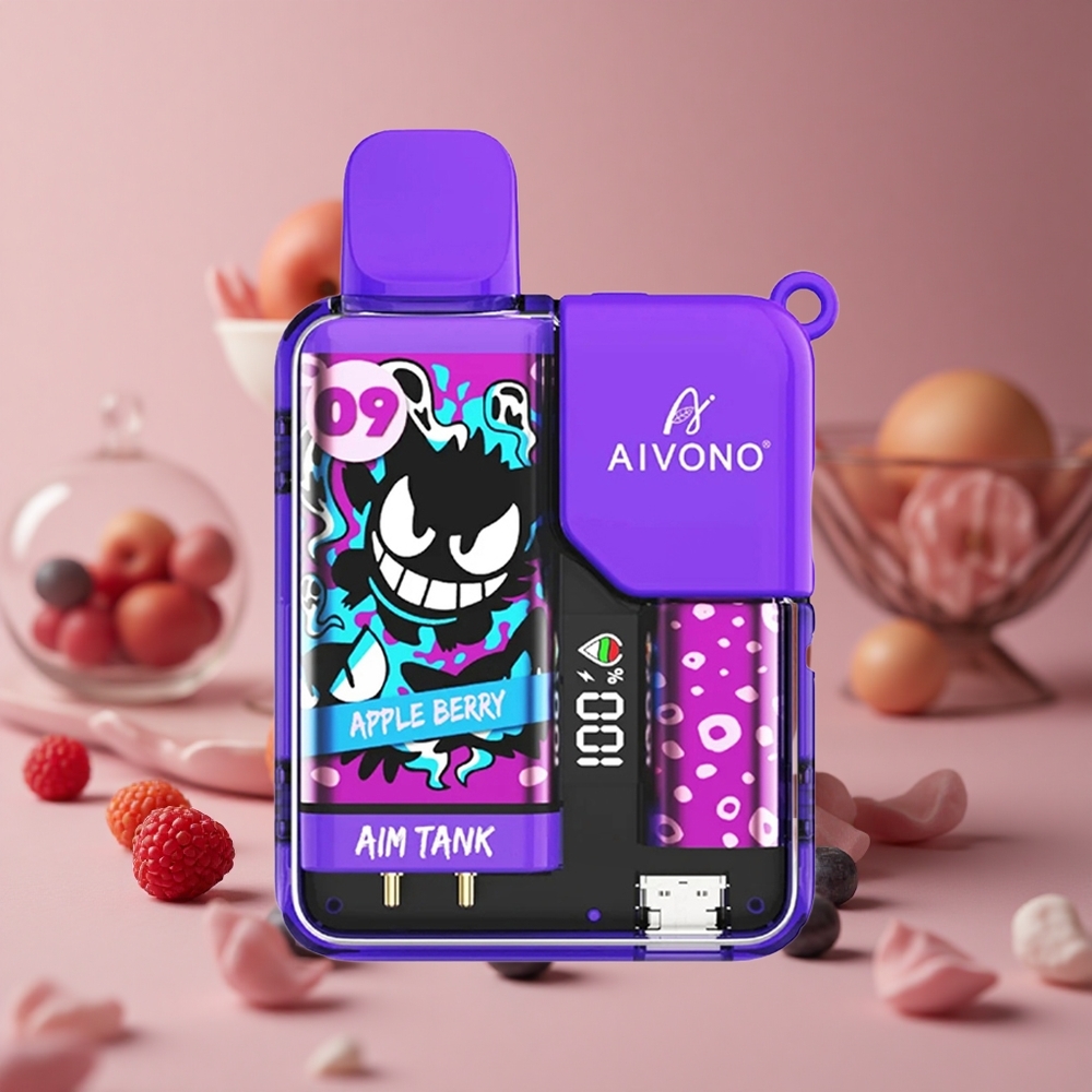 Aivono AIM-TANK 9500 Puffs Apple Berry 18ml E-liquid Capacity 650mAh Battery New Zealand wholesale suppliers