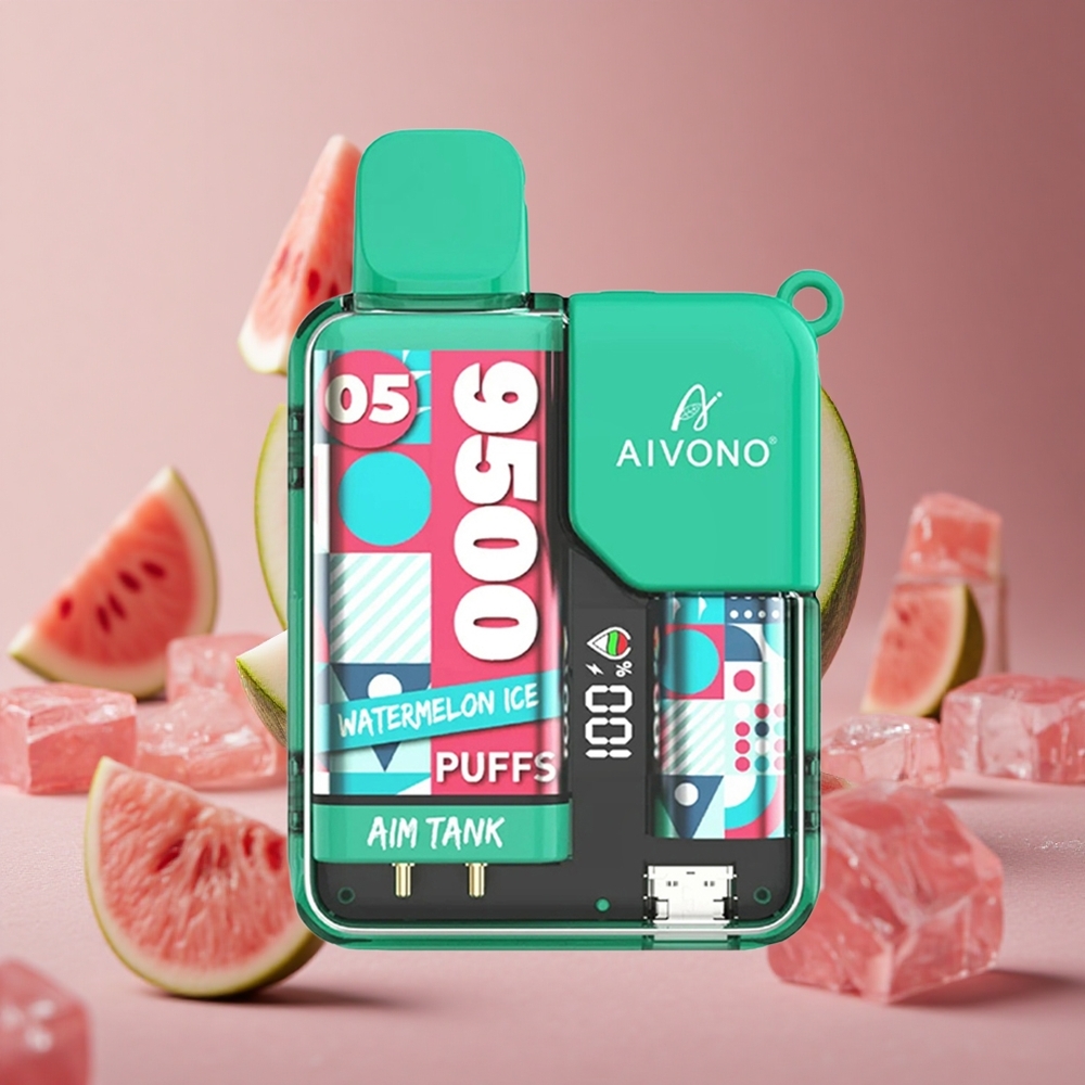 Aivono AIM-TANK 9500 Puffs Watermelon Ice 650mAh Battery 18ml E-liquid Capacity New Zealand wholesale suppliers