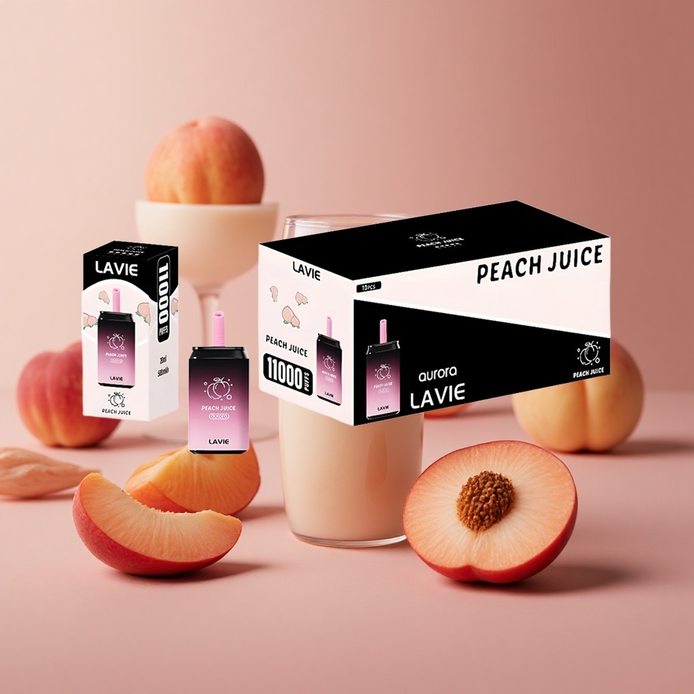 LAVIE Aurora 11000 Puffs Peach Juice Type C Rechargeable 650mAh New Zealand wholesale suppliers