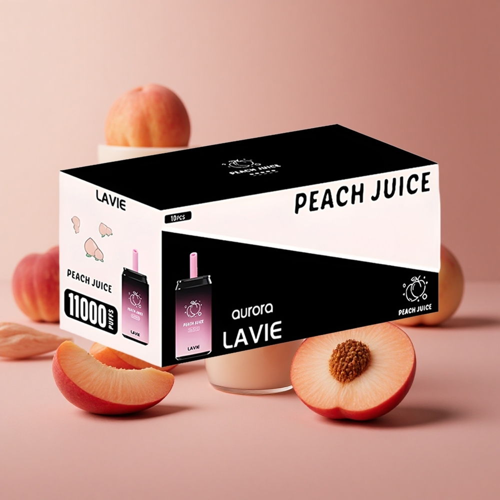 LAVIE Aurora 11000 Puffs Peach Juice Type C Rechargeable 650mAh New Zealand wholesale suppliers