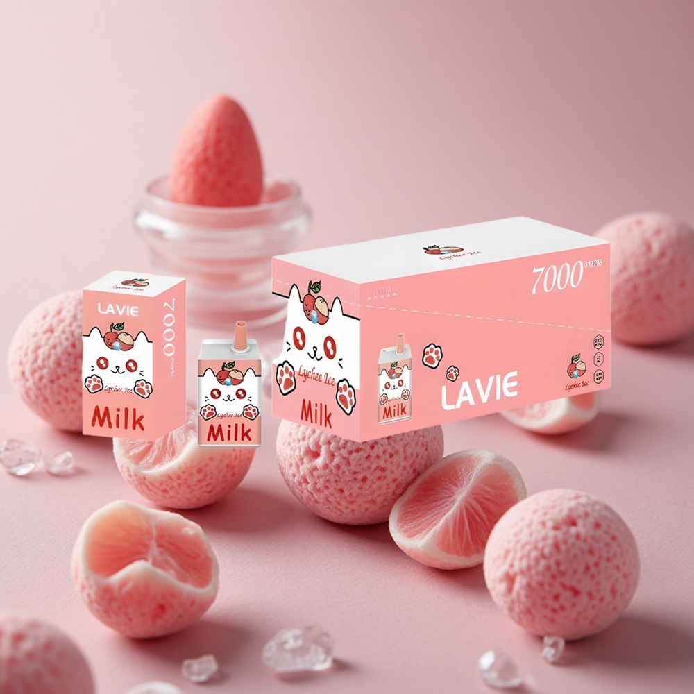 LAVIE Milk 7000 Puffs Lychee Ice 16ML Type C New Zealand wholesale suppliers