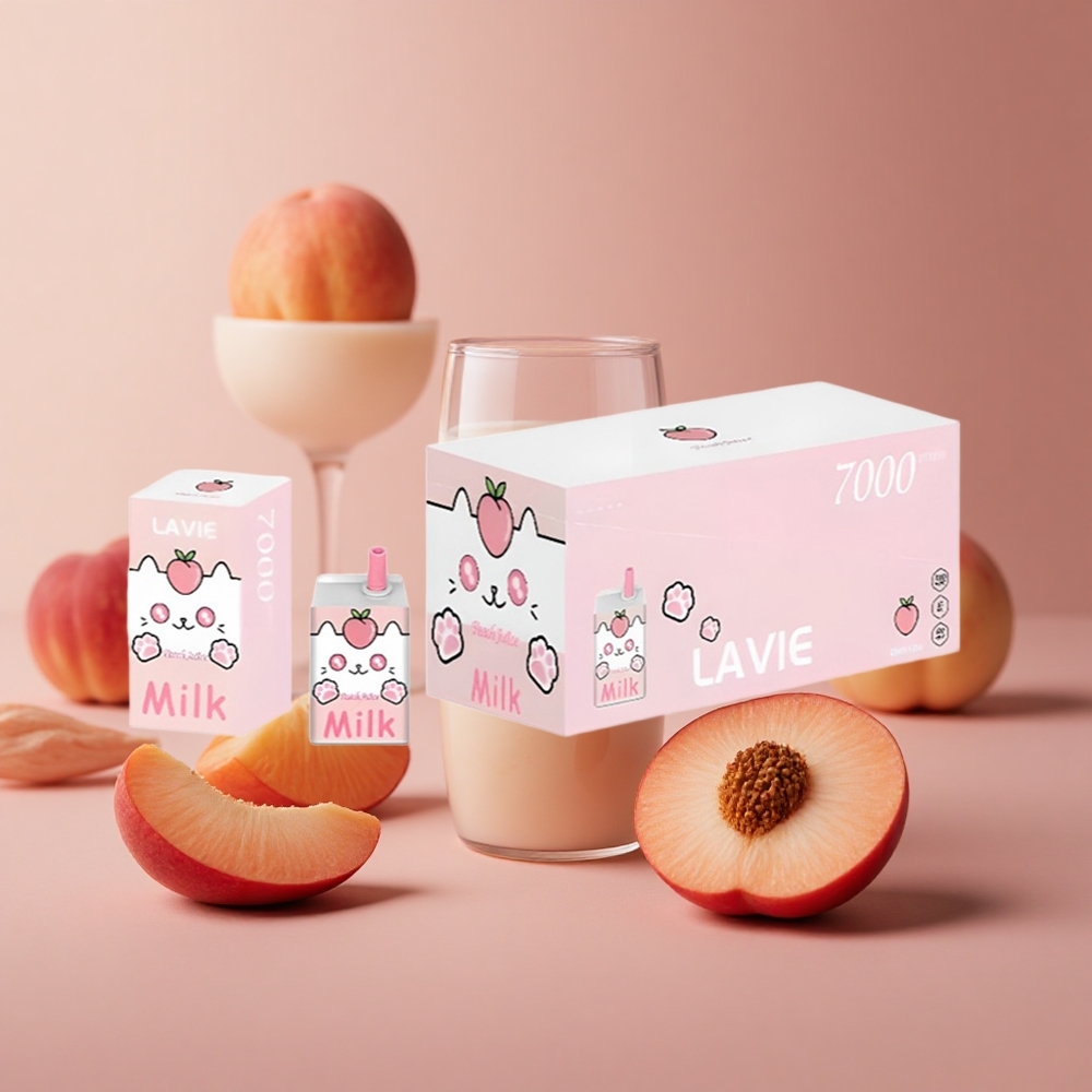 LAVIE Milk 7000 Puffs Peach Juice 16ML Type C Rechargeable New Zealand wholesale suppliers