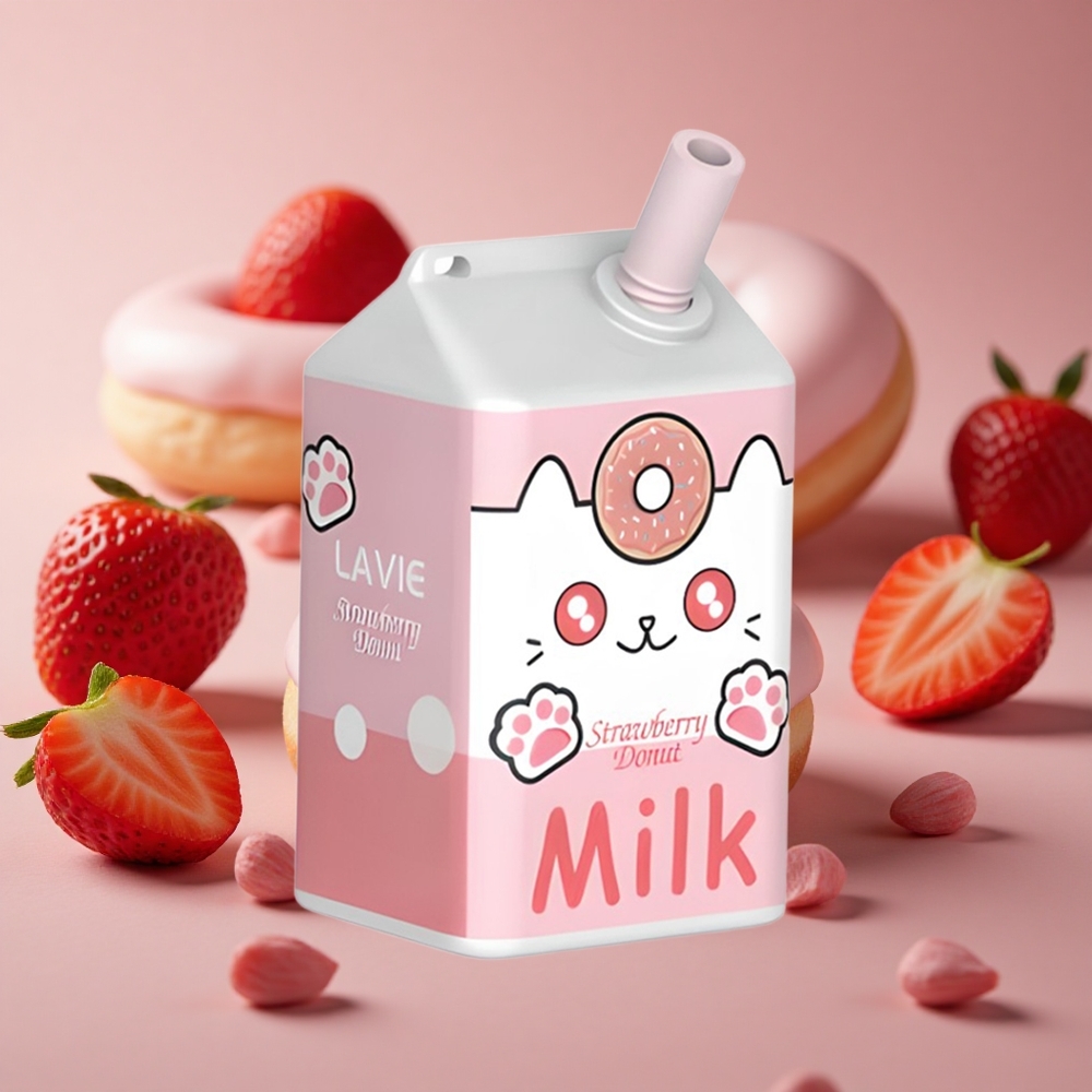 LAVIE Milk 7000 Puffs Strawberry Donut 16ML Type C Rechargeable New Zealand wholesale suppliers