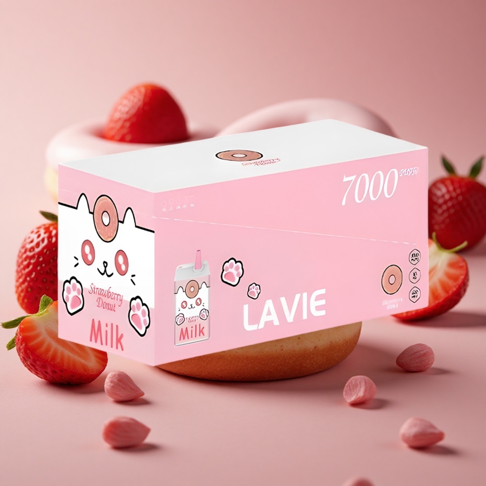 LAVIE Milk 7000 Puffs Strawberry Donut 16ML Type C Rechargeable New Zealand wholesale suppliers