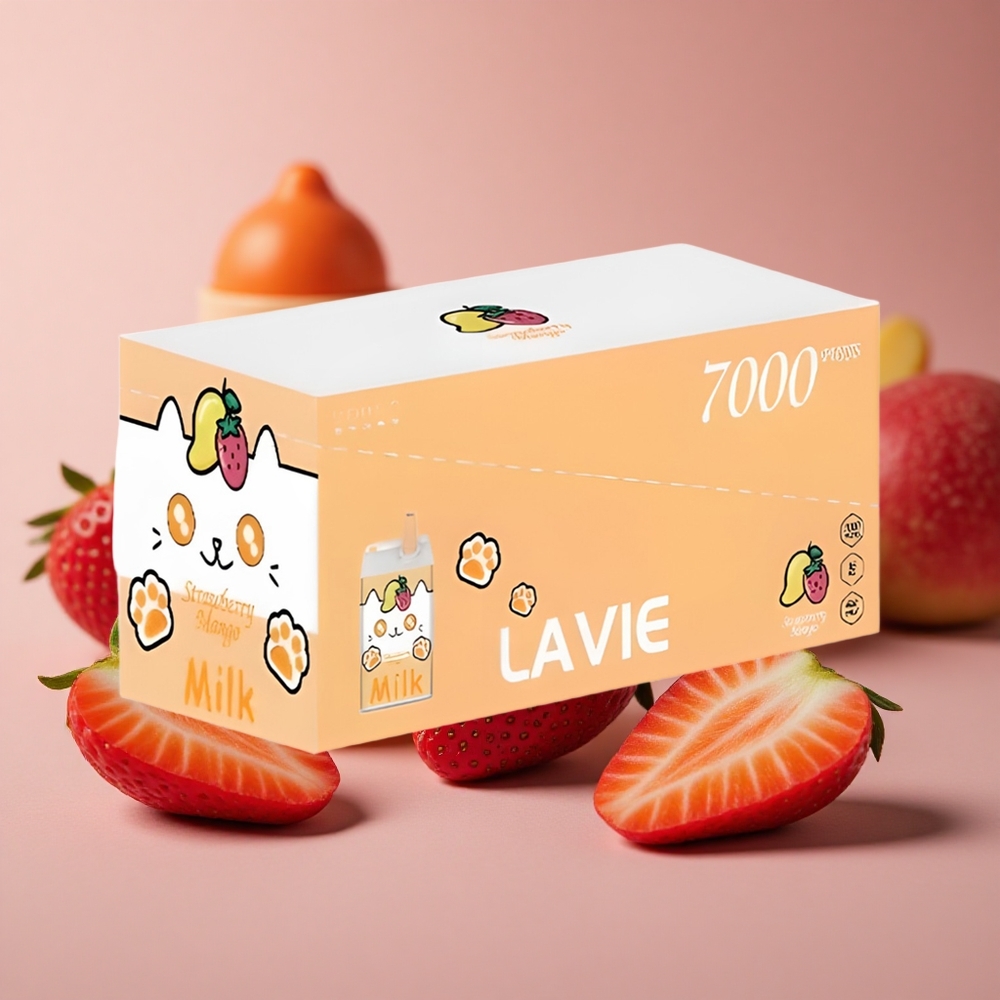 LAVIE Milk 7000 Puffs Strawberry Mango 16ML Type C New Zealand wholesale suppliers