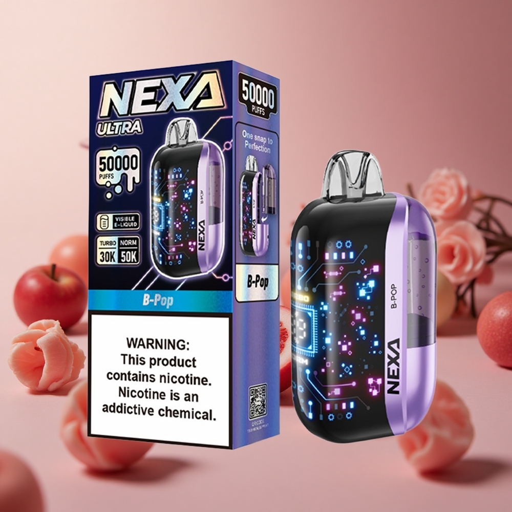 NEXA Ultra 50000 Puffs B-Pop 20ml Prefilled Capacity 0.9ohm Dual Mesh Coils New Zealand wholesale suppliers
