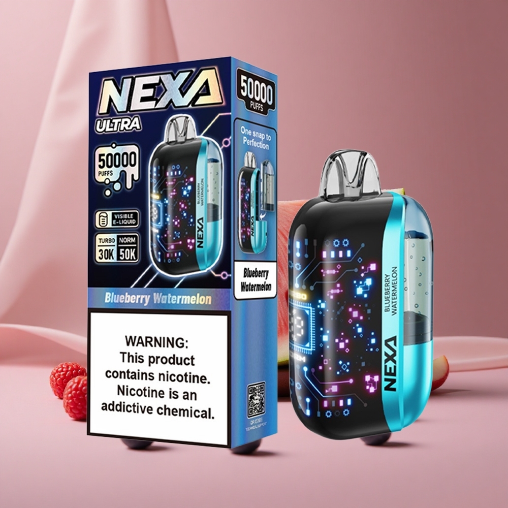 NEXA Ultra 50000 Puffs Blueberry Watermelon 20ml Prefilled Capacity Type-c Charging New Zealand wholesale suppliers