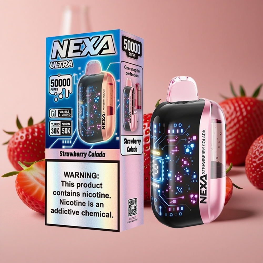 NEXA Ultra 50000 Puffs Disposable Vape Strawberry Colada 20ml Prefilled Capacity Type-C Charging New Zealand wholesale suppliers