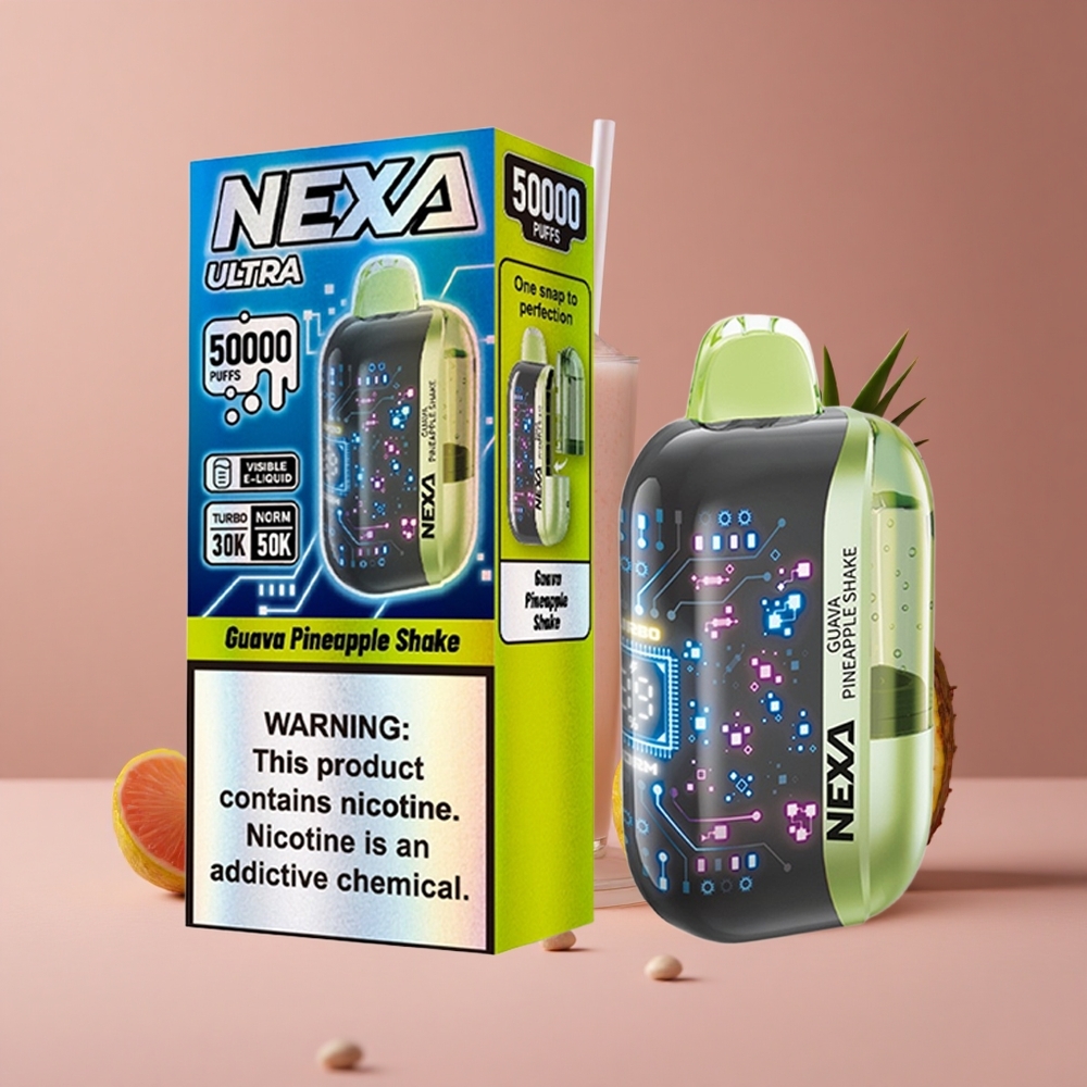 NEXA Ultra 50000 Puffs Guava Pineapple Shake 20ml Prefilled Capacity Type-C Charging New Zealand wholesale suppliers