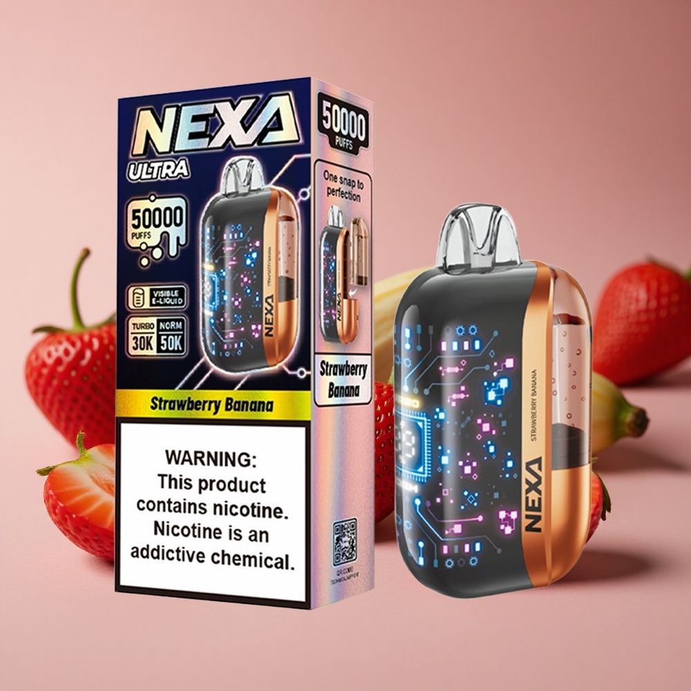 NEXA Ultra 50000 Puffs Strawberry Banana 20ml Prefilled Capacity Type-c Charging New Zealand wholesale suppliers