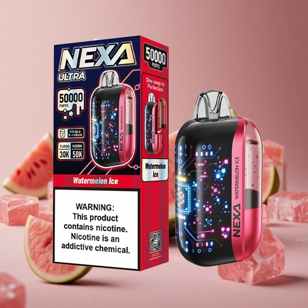 NEXA Ultra 50000 Puffs Watermelon Ice 20ml Prefilled Capacity Type-C Charging New Zealand wholesale suppliers