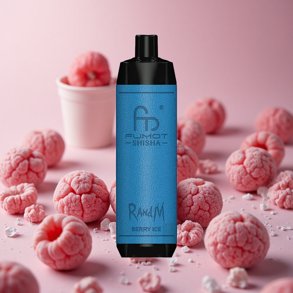 RandM Fumot Shisha 10000 Puffs Berry Ice 18ml Prefilled e-liquid Type-C Port New Zealand wholesale suppliers