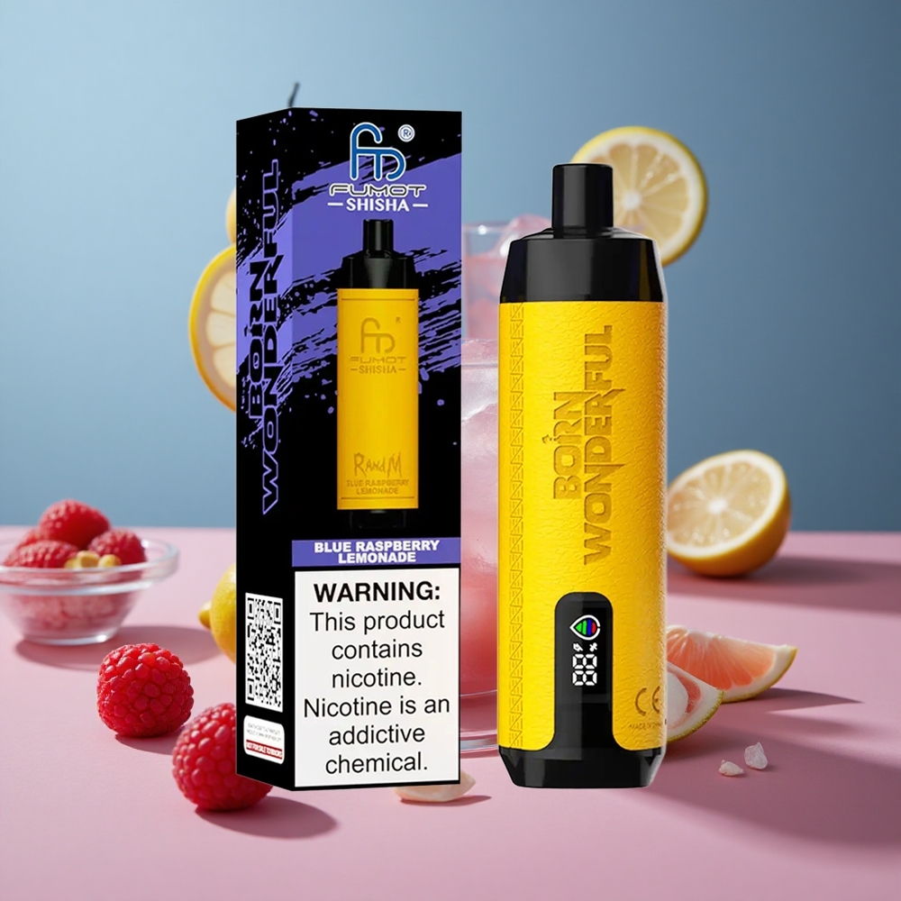 RandM Fumot Shisha 10000 Puffs Blue Raspberry Lemonade 18ml Prefilled e-liquid New Zealand wholesale suppliers