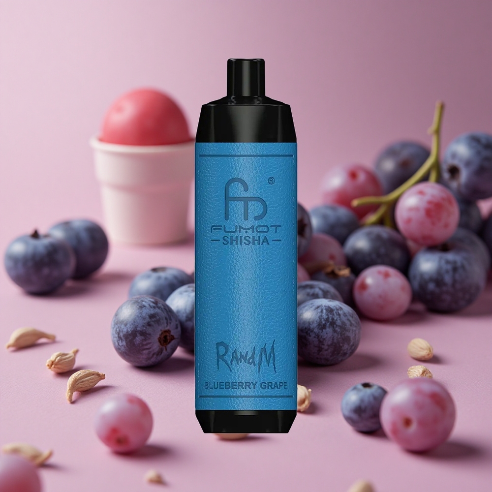RandM Fumot Shisha 10000 Puffs Blueberry Grape 18ml Prefilled e-liquid 850 mAh Battery New Zealand wholesale suppliers