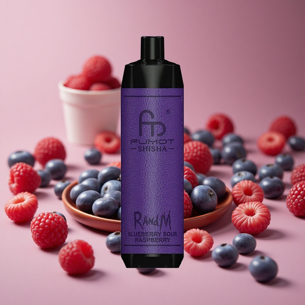 RandM Fumot Shisha 10000 Puffs Blueberry Sour Raspberry 18ml Prefilled e-liquid 850 mAh Battery New Zealand wholesale suppliers