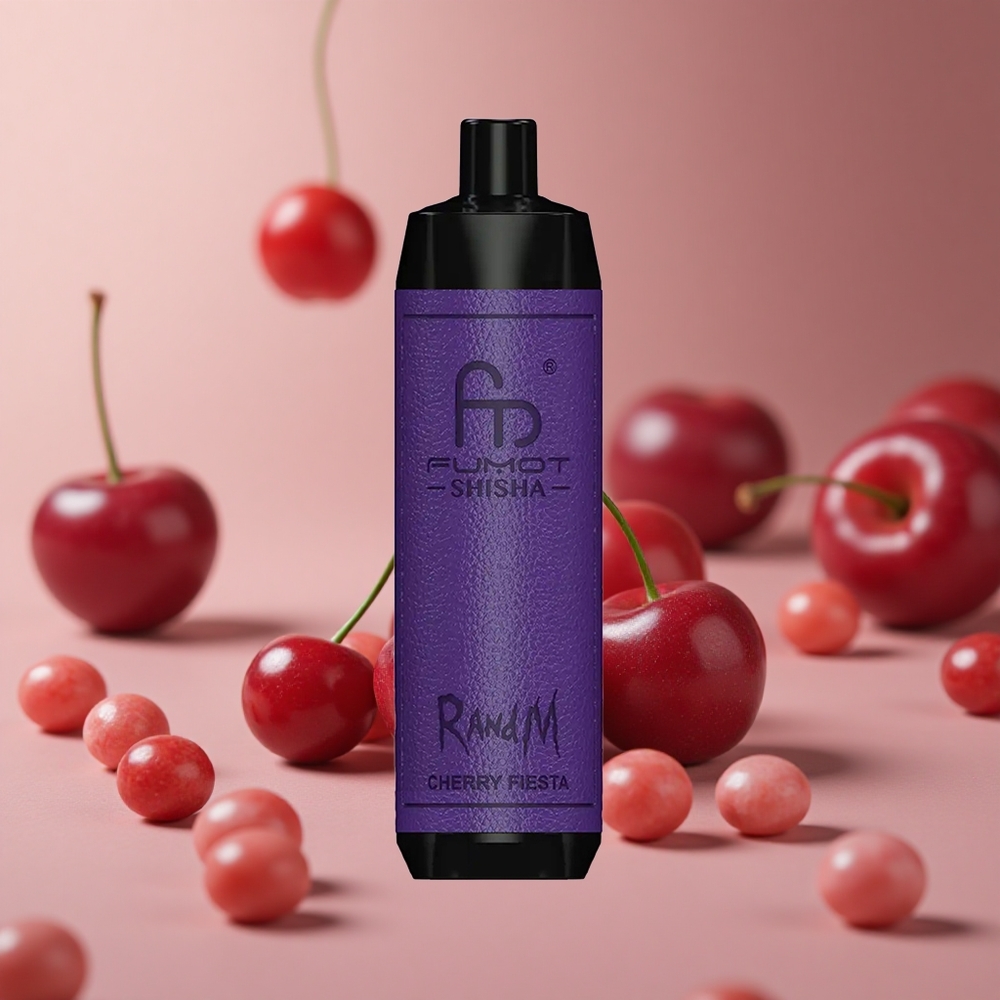 RandM Fumot Shisha 10000 Puffs Cherry Fiesta 18ml Prefilled e-liquid New Zealand wholesale suppliers