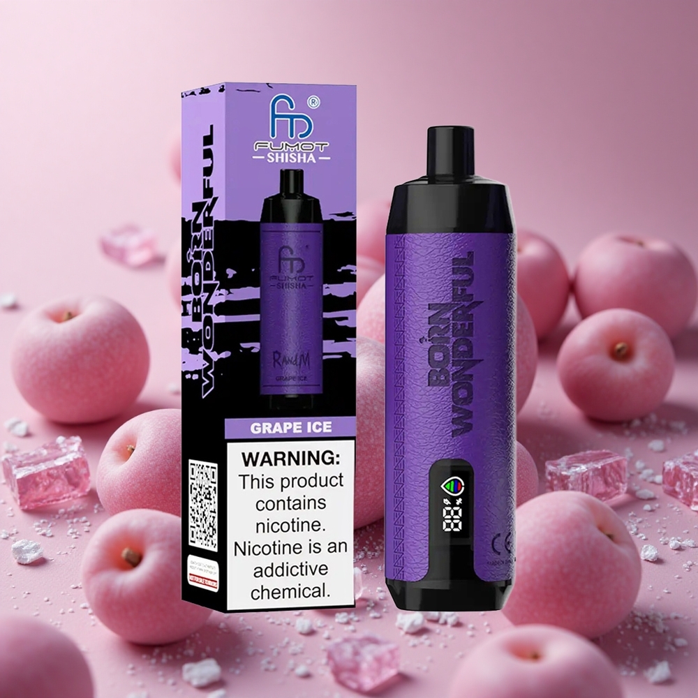 RandM Fumot Shisha 10000 Puffs Grape Ice 18ml Prefilled e-liquid 850 mAh Battery New Zealand wholesale suppliers