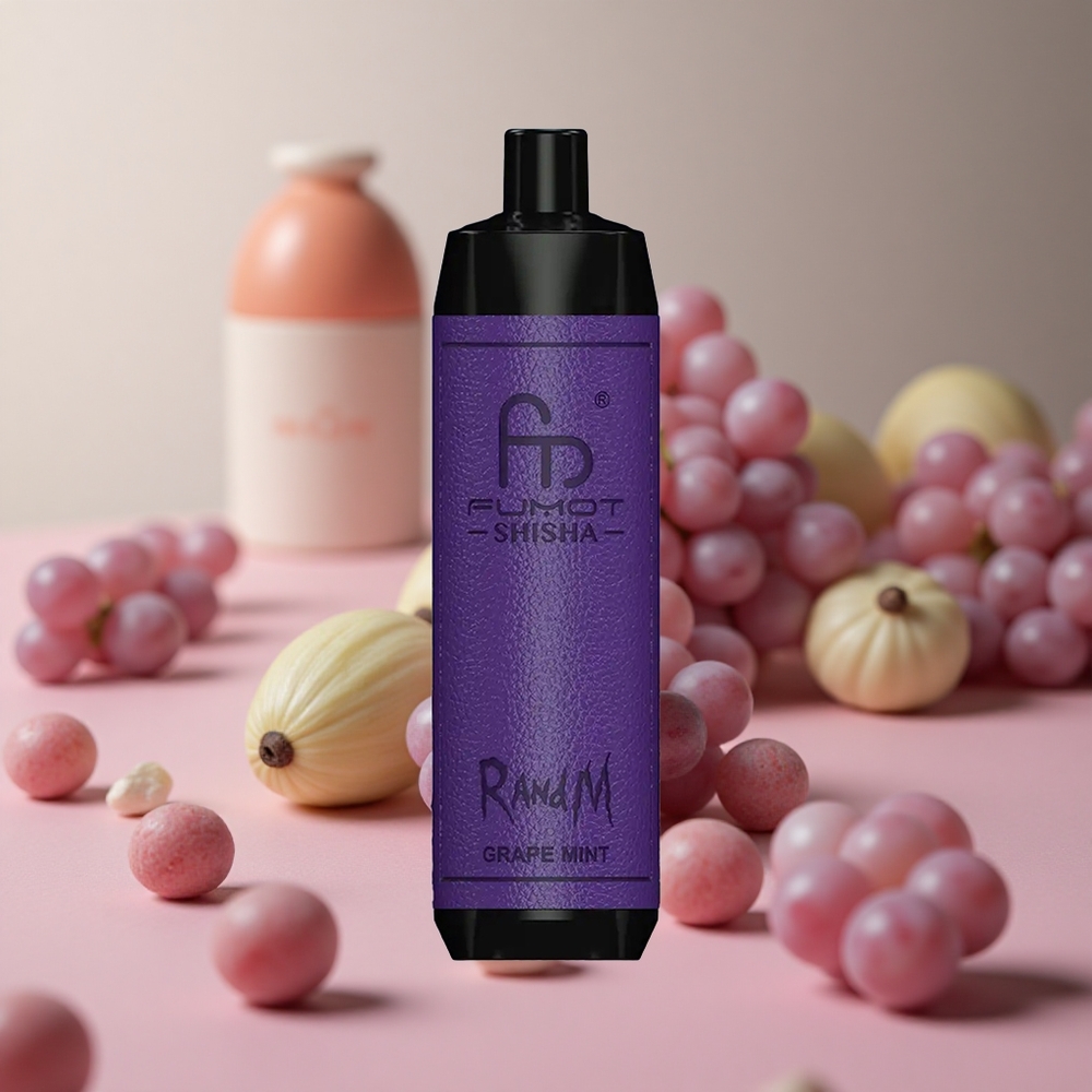 RandM Fumot Shisha 10000 Puffs Grape Mint Disposable Vape 18ml Prefilled e-liquid New Zealand wholesale suppliers