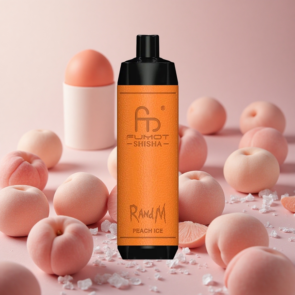 RandM Fumot Shisha 10000 Puffs Peach Ice 18ml Prefilled e-liquid 850 mAh Battery New Zealand wholesale suppliers