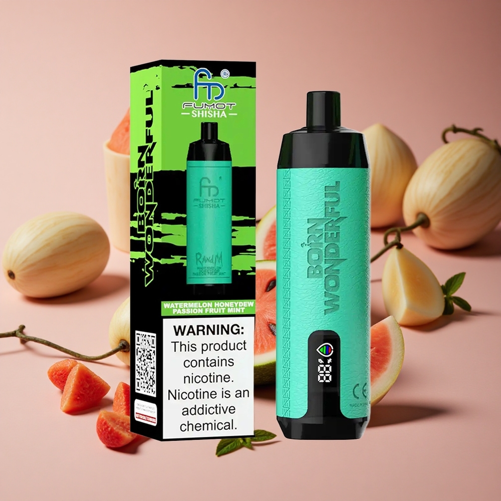 RandM Fumot Shisha 10000 Puffs Watermelon Honeydew Passion Fruit Mint 18ml Prefilled e-liquid 850 mAh Battery New Zealand wholesale suppliers