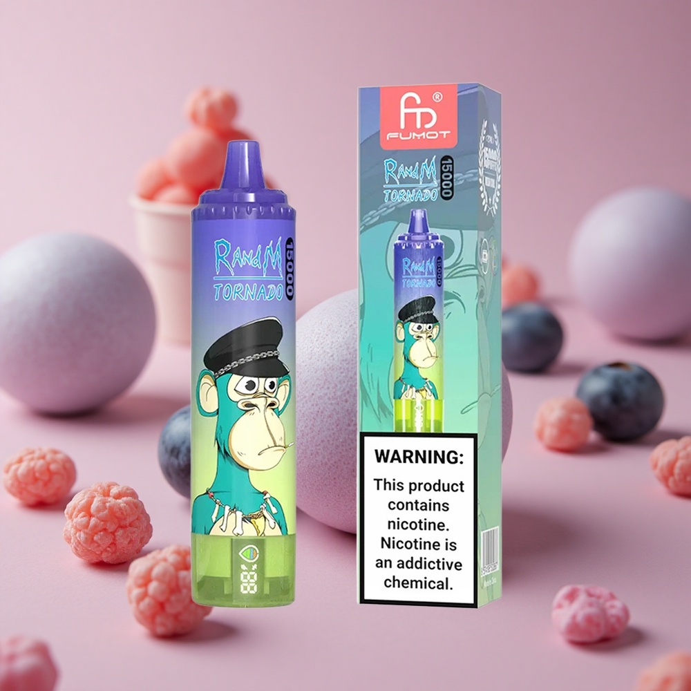 RandM Fumot Tornado 15000 Puffs 25ml Blueberry Bubble Gum New Zealand wholesale suppliers