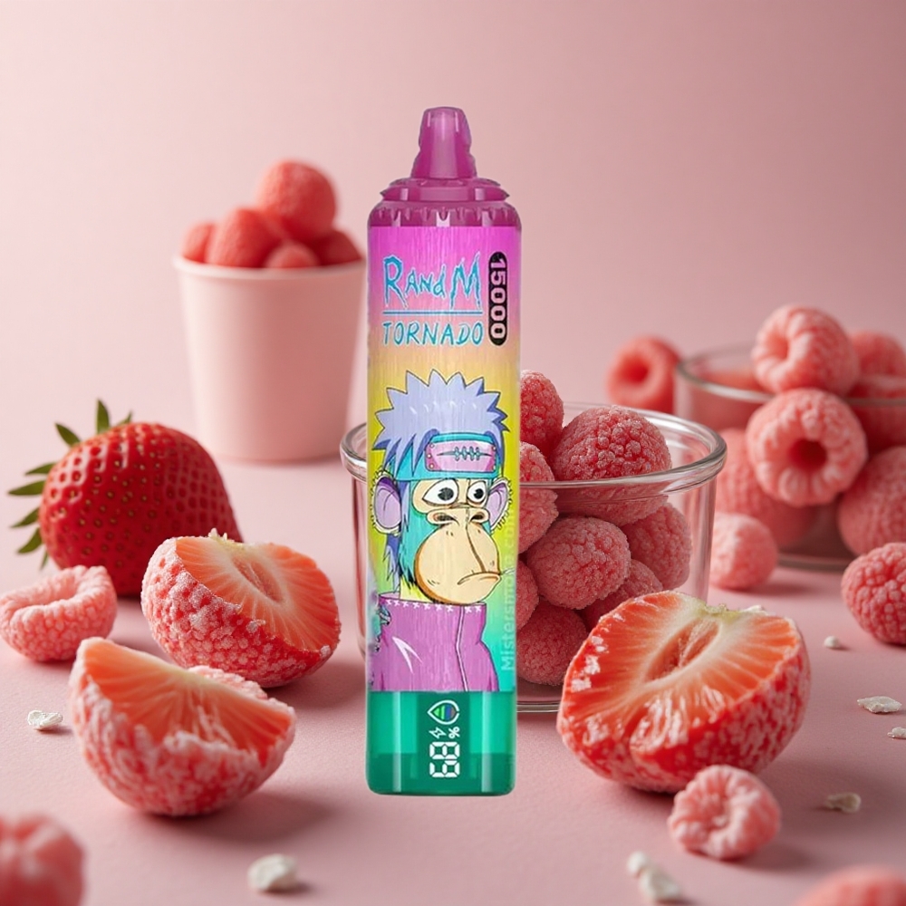 RandM Fumot Tornado 15000 Puffs 25ml LCD Iced Strawberry New Zealand wholesale suppliers