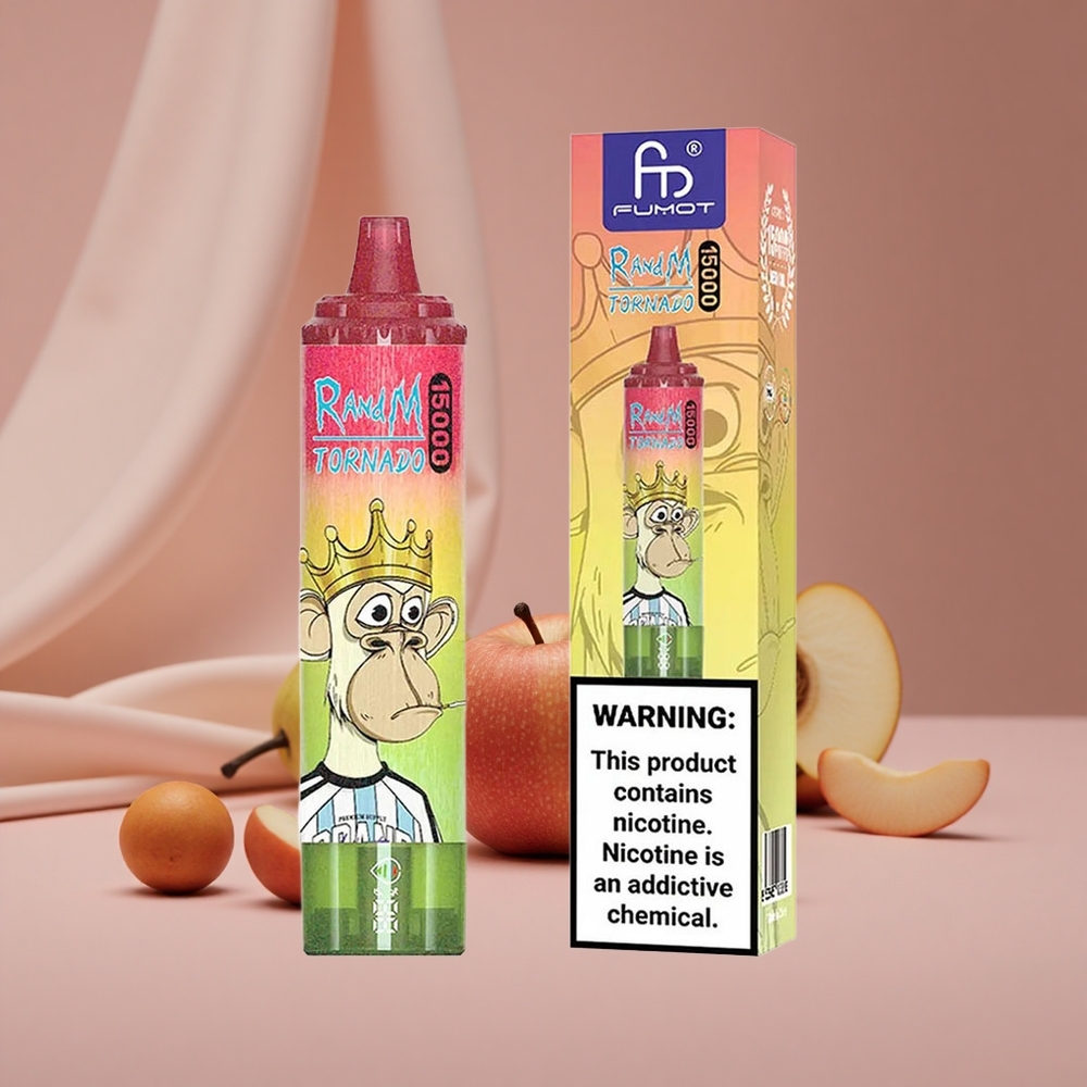 RandM Fumot Tornado 15000 Puffs Apple Peach Pear 25ml 850mAh New Zealand wholesale suppliers