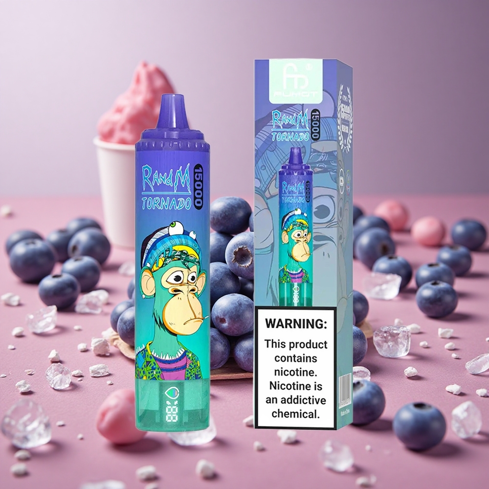 RandM Fumot Tornado 15000 Puffs Blueberry On Ice 25ml Mesh Coil New Zealand wholesale suppliers
