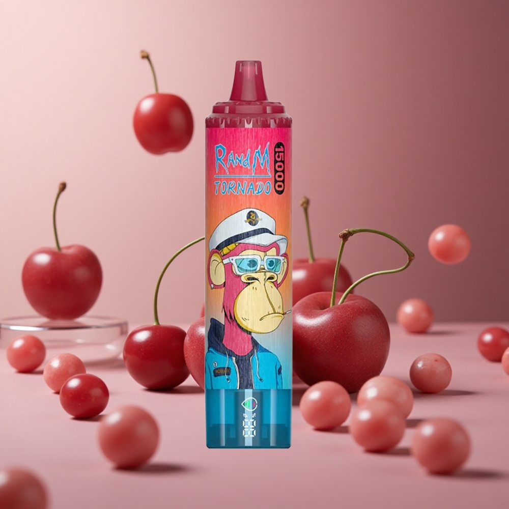 RandM Fumot Tornado 15000 Puffs Cherry LCD 25ml New Zealand wholesale suppliers
