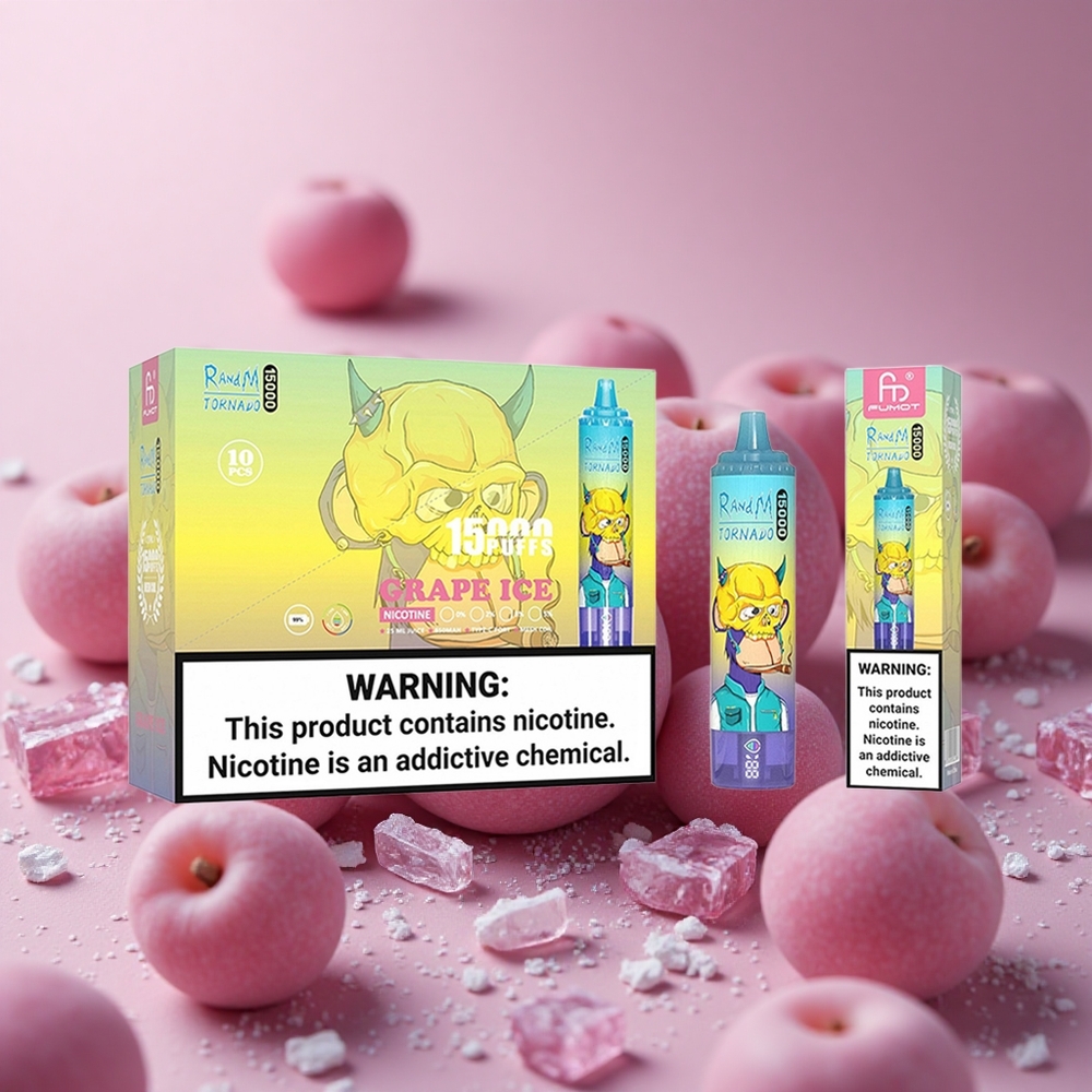 RandM Fumot Tornado 15000 Puffs Grape Ice 25ml 850mAh New Zealand wholesale suppliers
