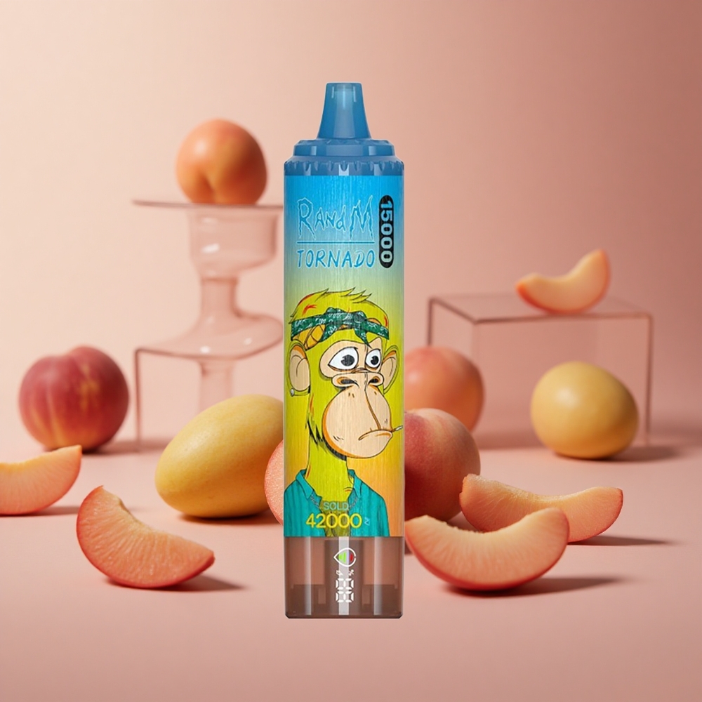 RandM Fumot Tornado 15000 Puffs Peach Mango 850mAh Type-C Rechargeable New Zealand wholesale suppliers