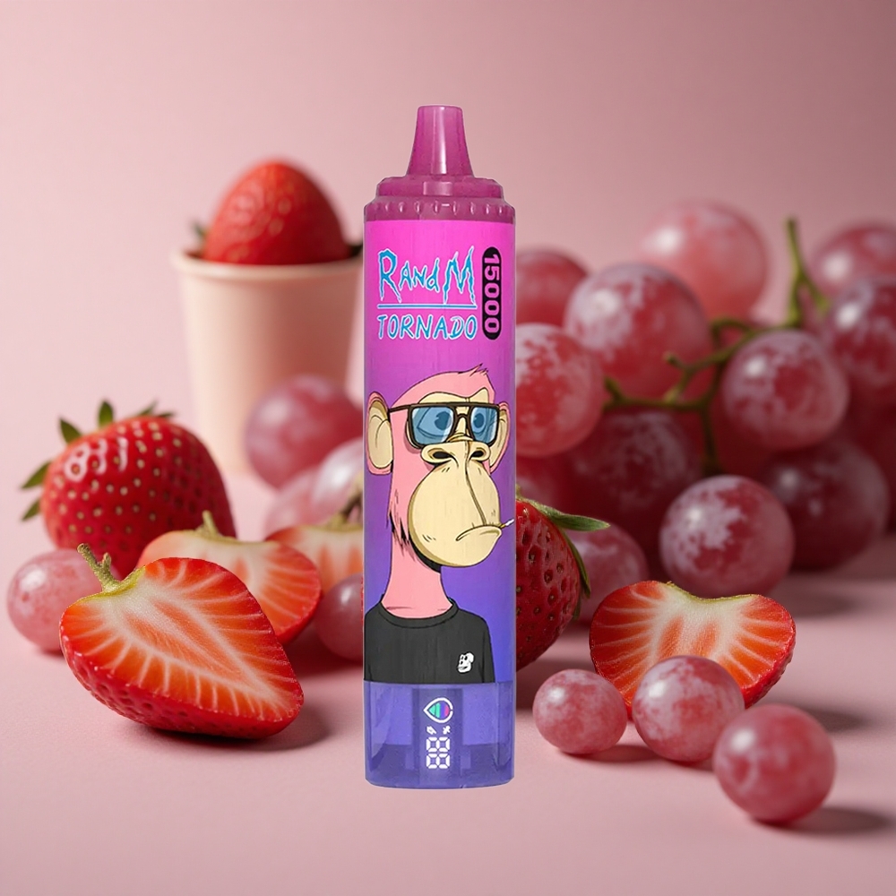RandM Fumot Tornado 15000 Puffs Strawberry Grape 25ml LCD New Zealand wholesale suppliers
