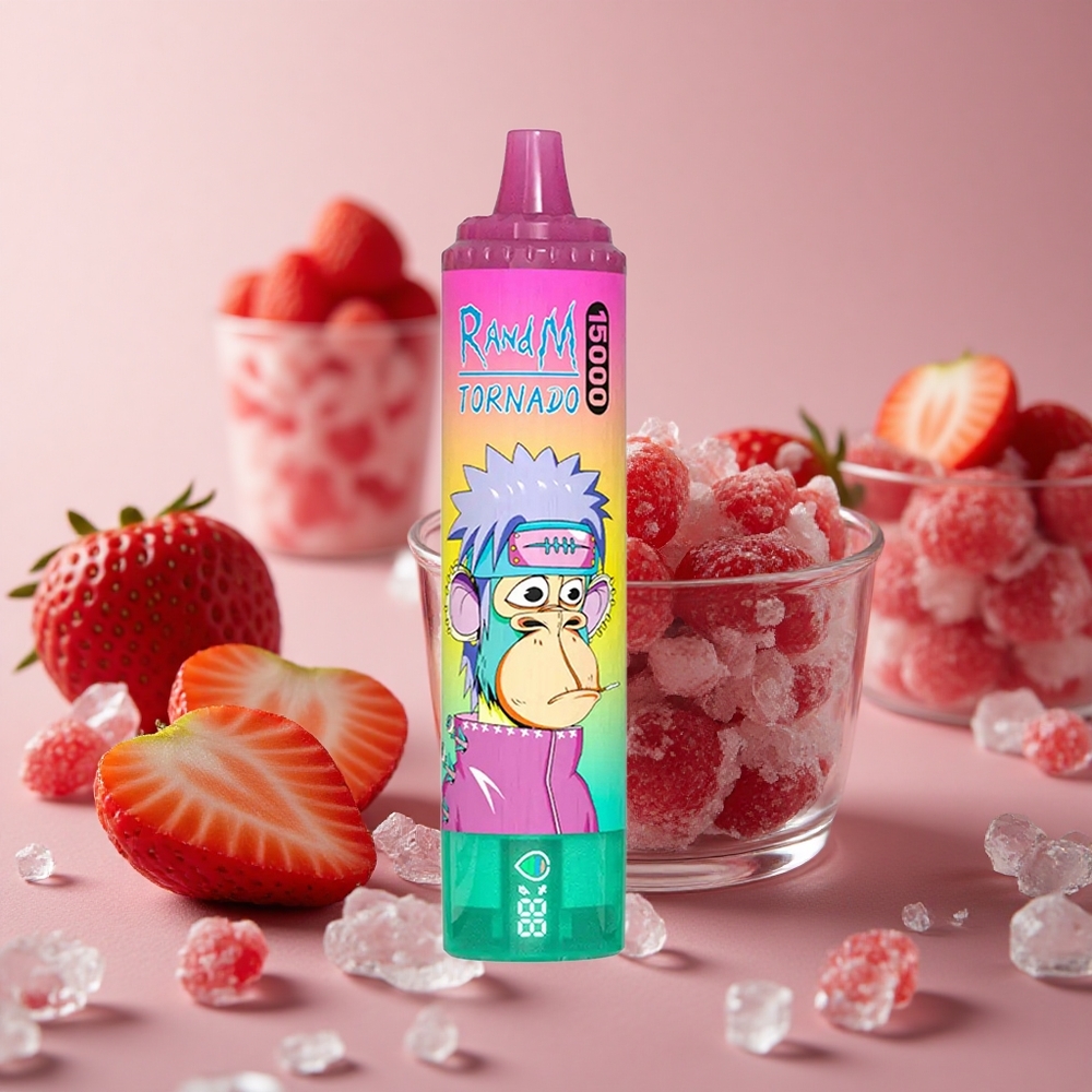 RandM Fumot Tornado 15000 Puffs Strawberry Ice 25ml LCD New Zealand wholesale suppliers