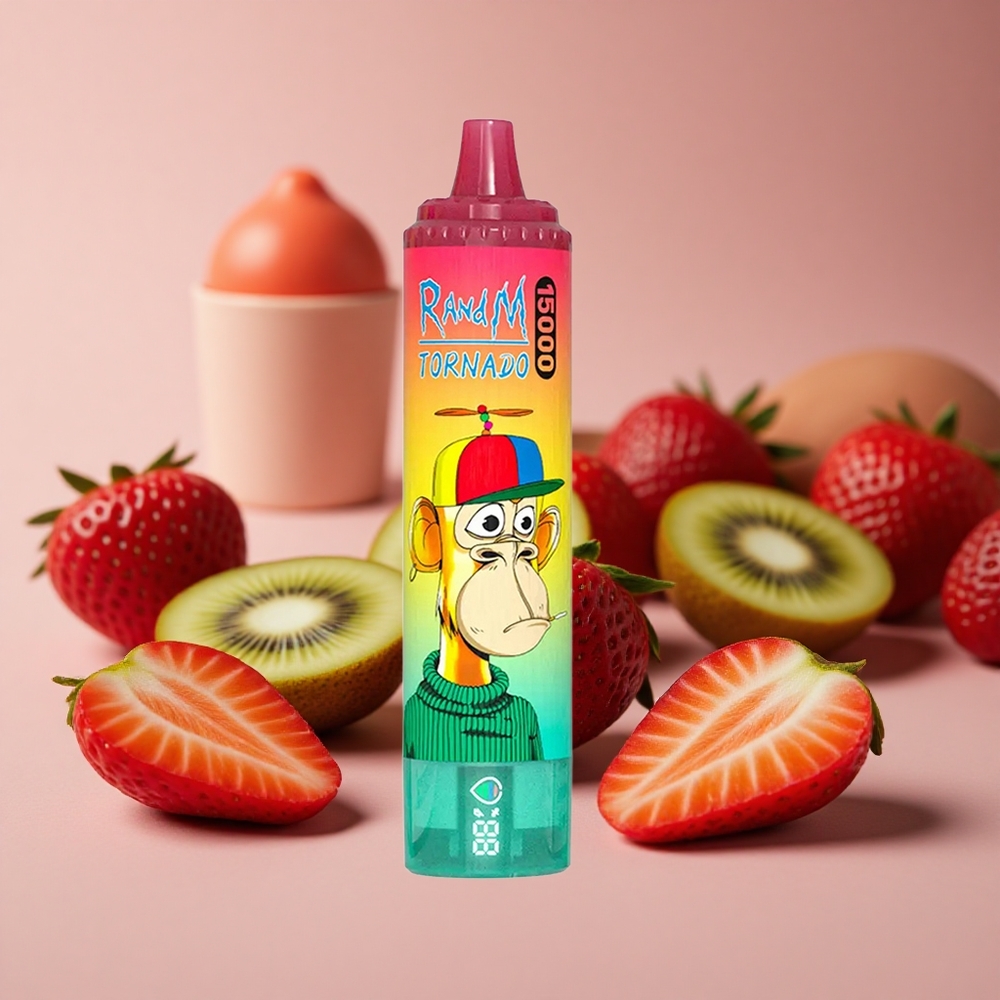 RandM Fumot Tornado 15000 Puffs Strawberry Kiwi 25ml LCD New Zealand wholesale suppliers