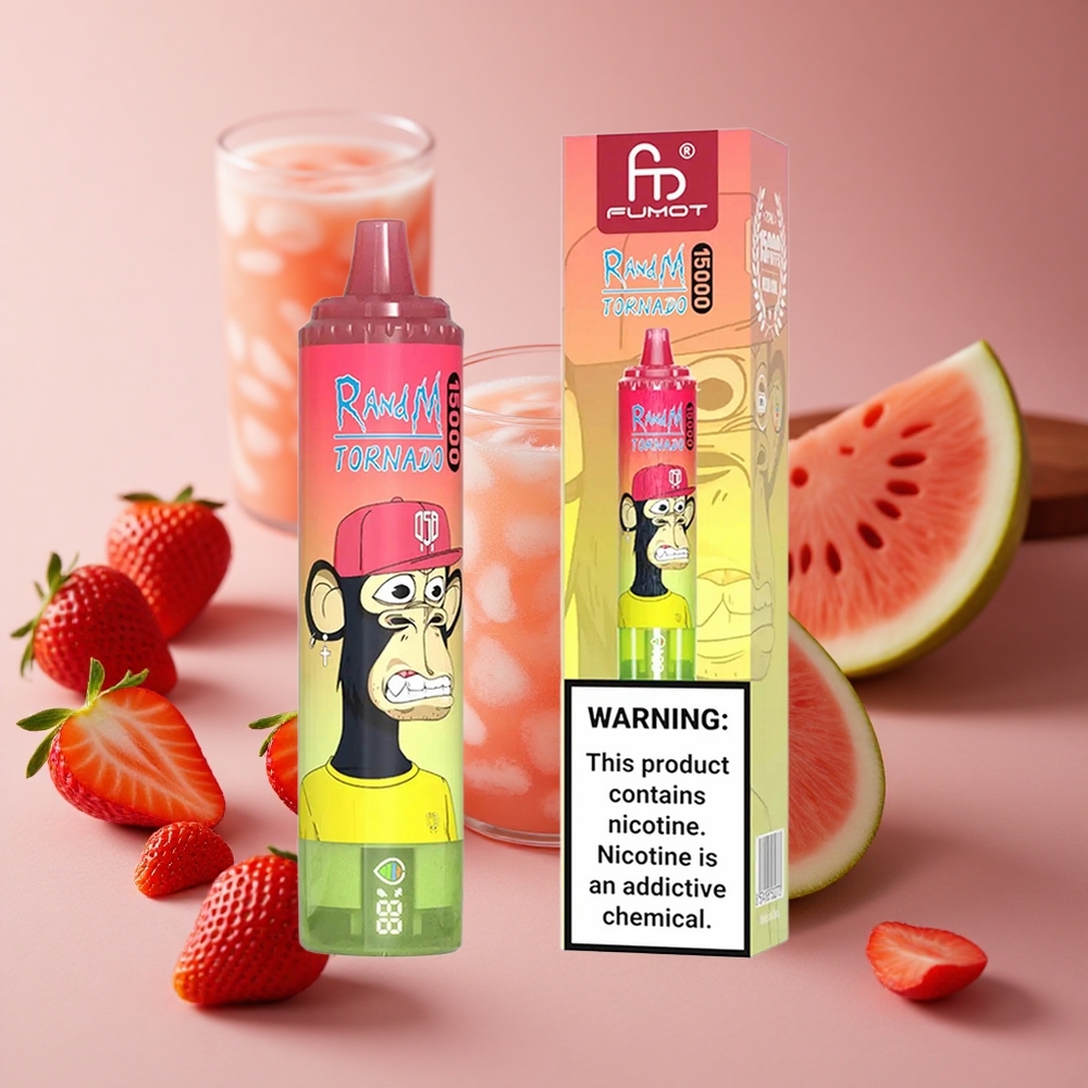 RandM Fumot Tornado 15000 Puffs Strawberry Watermelon Lemonade 25ml Mesh Coil New Zealand wholesale suppliers
