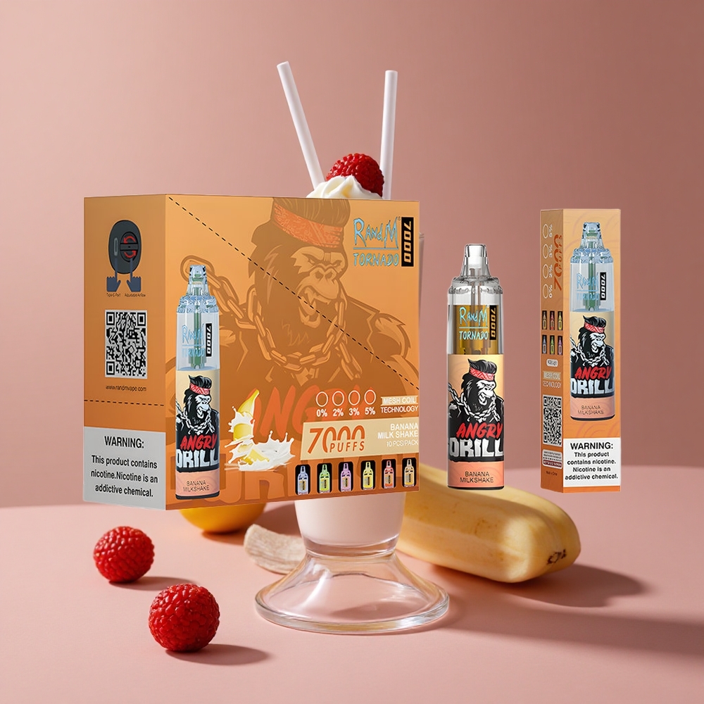 RandM Fumot Tornado 7000 Puffs Banana Milkshake Disposable Vape with Mesh Coil and Type-C Port New Zealand wholesale suppliers