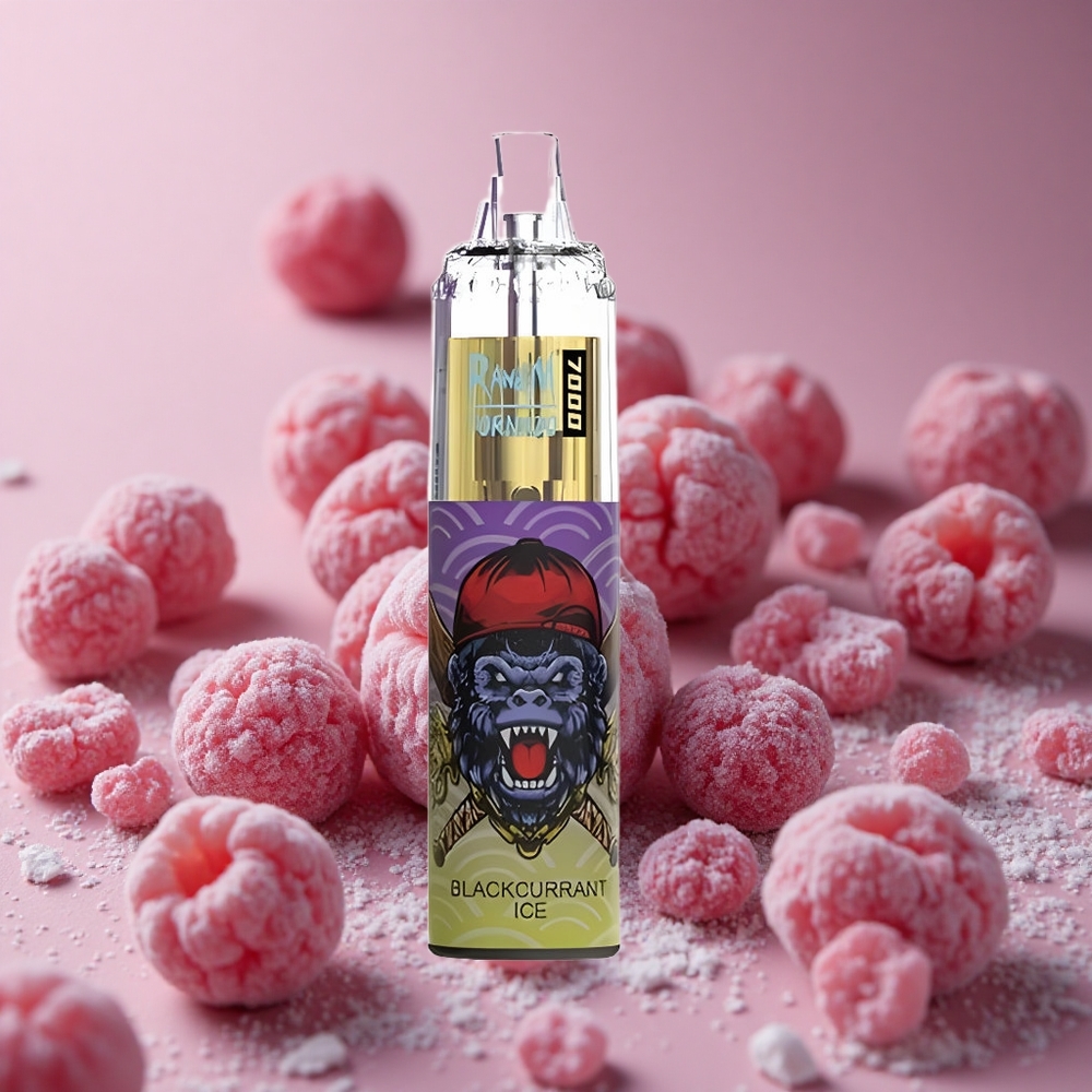 RandM Fumot Tornado 7000 Puffs Blackcurrant Ice Mesh Coil Air-Adjustable New Zealand wholesale suppliers