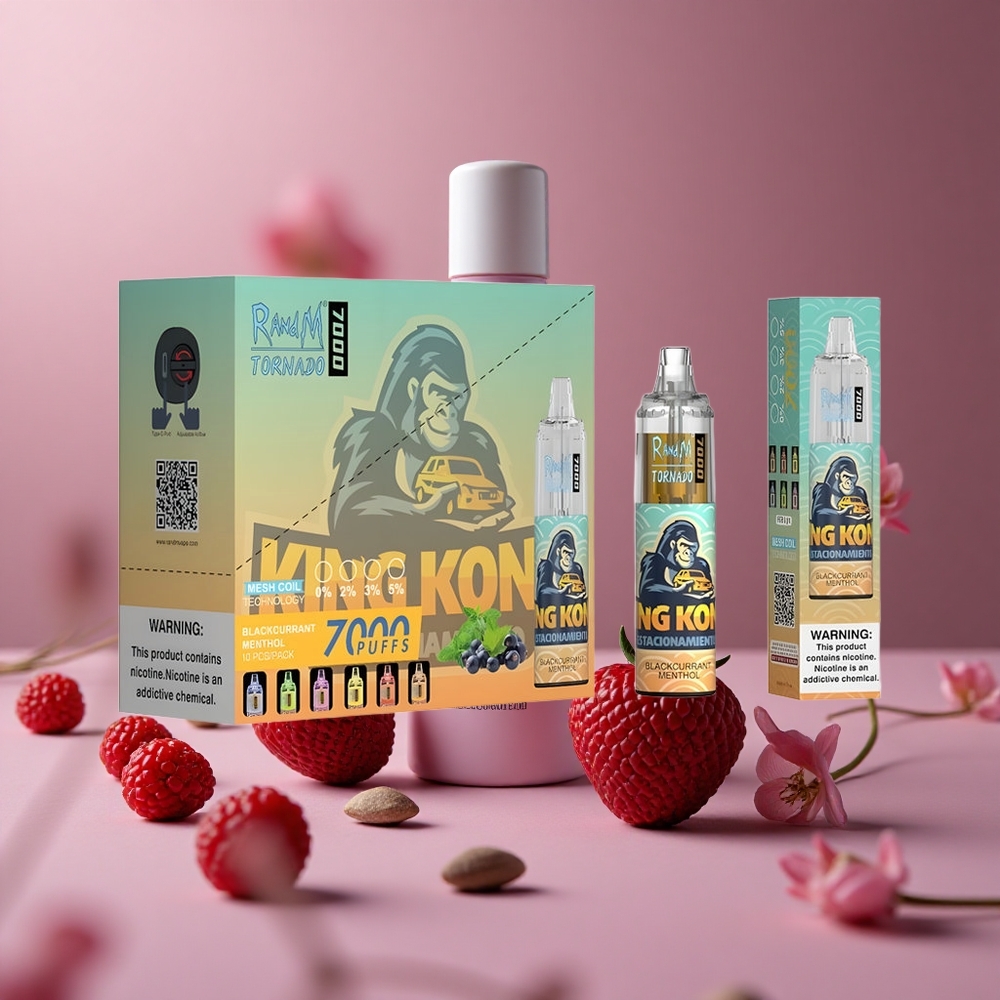 RandM Fumot Tornado 7000 Puffs Blackcurrant Menthol Mesh Coil Air-Adjustable New Zealand wholesale suppliers
