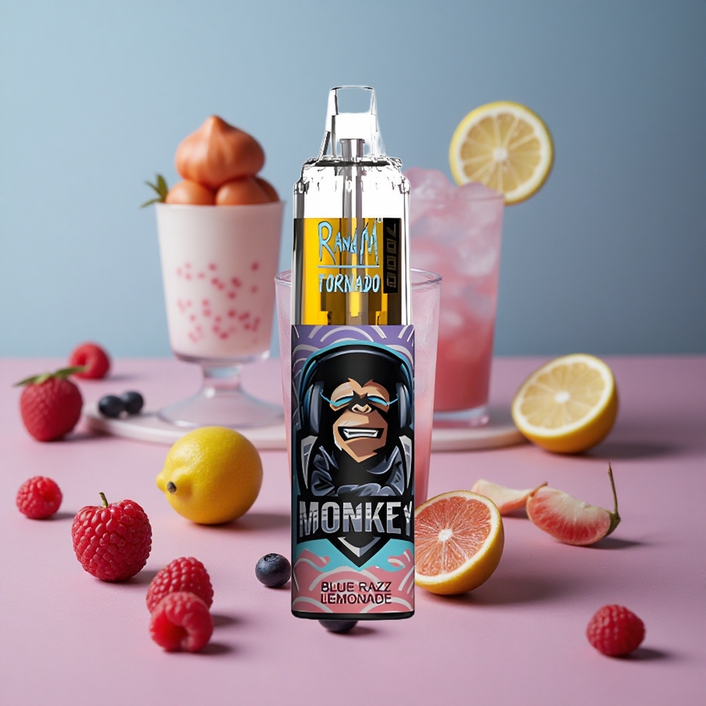 RandM Fumot Tornado 7000 Puffs Blue Razz Lemonade Disposable Vape with 14 ML E-liquid and Air-Adjustable New Zealand wholesale suppliers