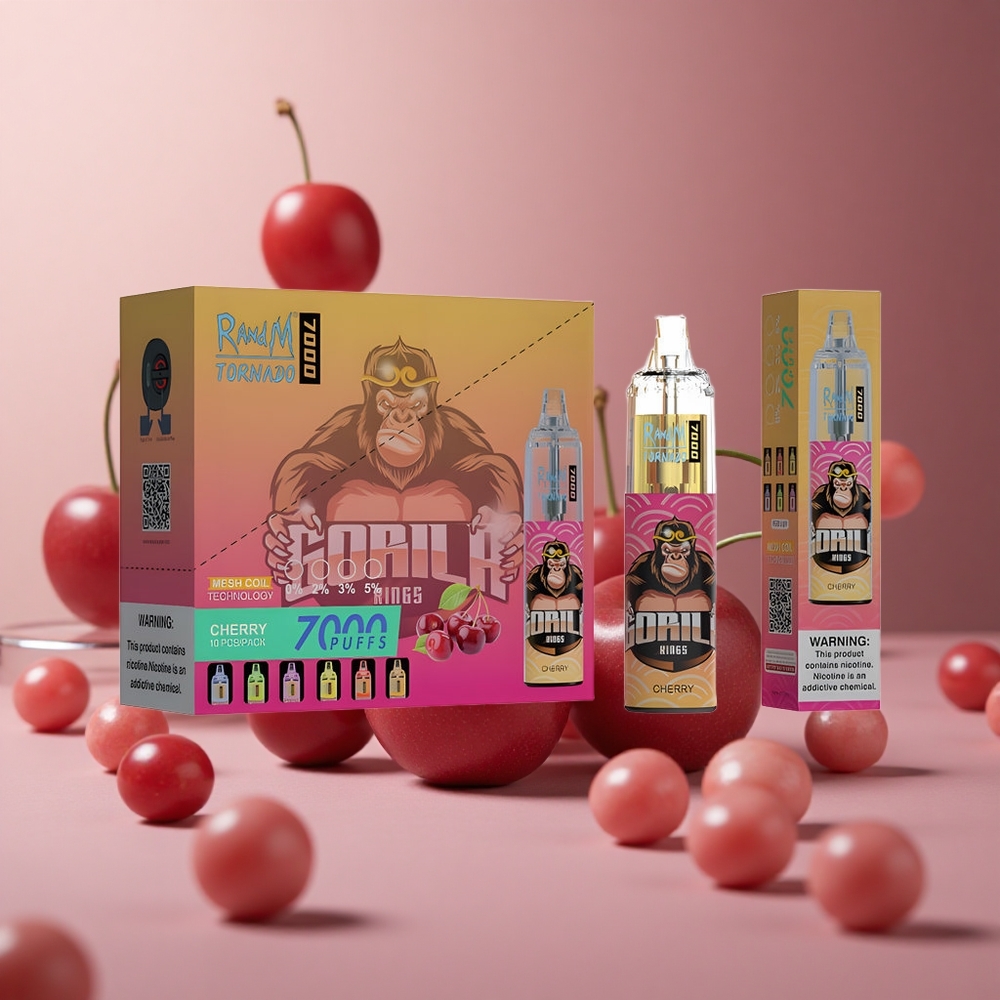 RandM Fumot Tornado 7000 Puffs Cherry 14 ML E-liquid Air-Adjustable New Zealand wholesale suppliers