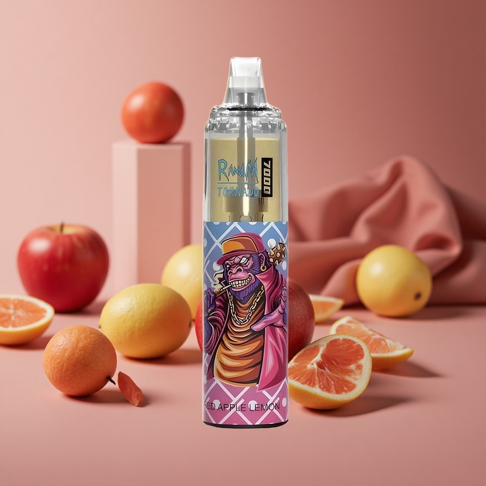 RandM Fumot Tornado 7000 Puffs Red Apple Lemon Mesh Coil Air-Adjustable New Zealand wholesale suppliers