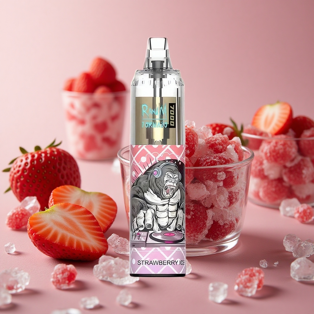 RandM Fumot Tornado 7000 Puffs Strawberry Ice 14 ML E-liquid Air-Adjustable New Zealand wholesale suppliers