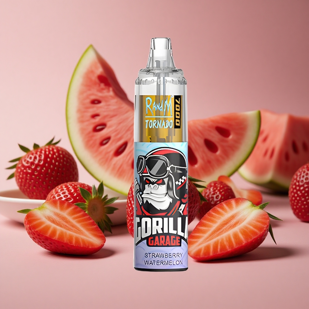 RandM Fumot Tornado 7000 Puffs Strawberry Watermelon Disposable Vape with Mesh Coil and Type-C Port New Zealand wholesale suppliers